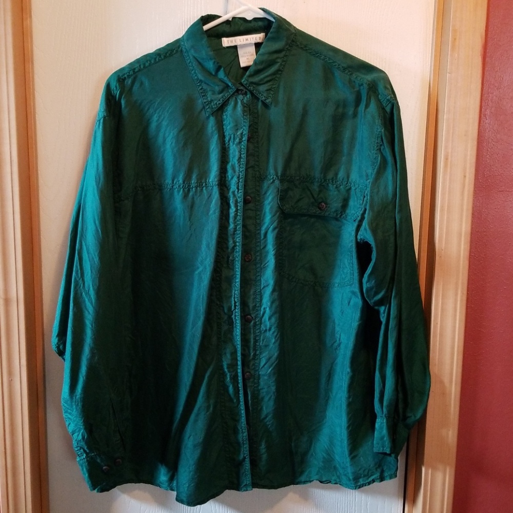 The Limited 100% silk ls blouse sz med